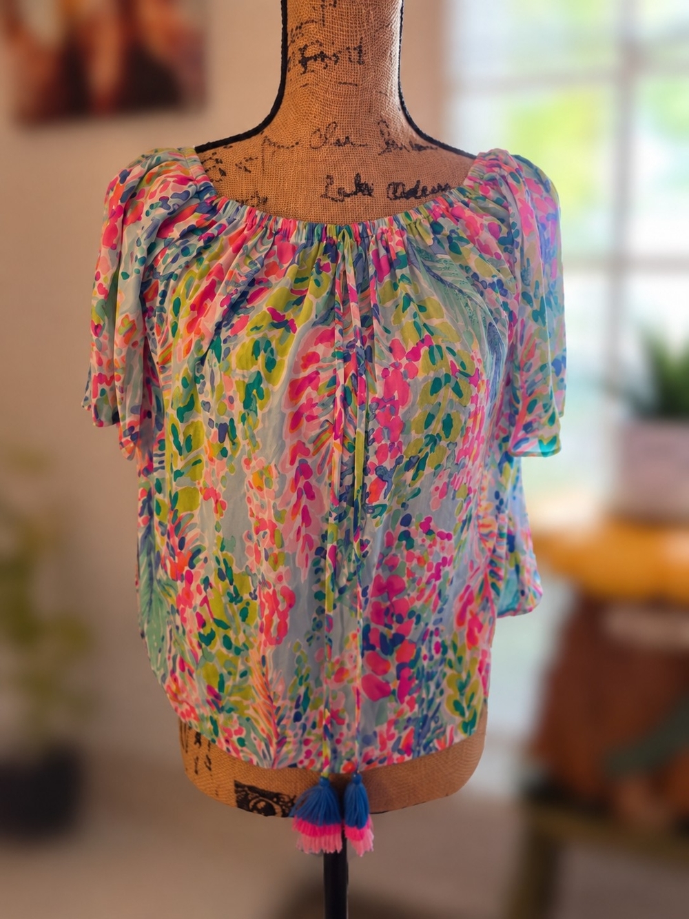 Lilly Pulitzer Sain Catch The Wave Off The Shoulder Top